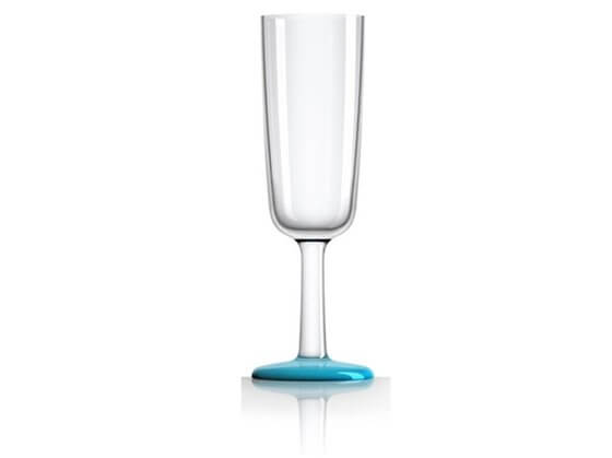 Kırılmaz Şampanya Bardağı - Mavi - 180 ml. Görseli