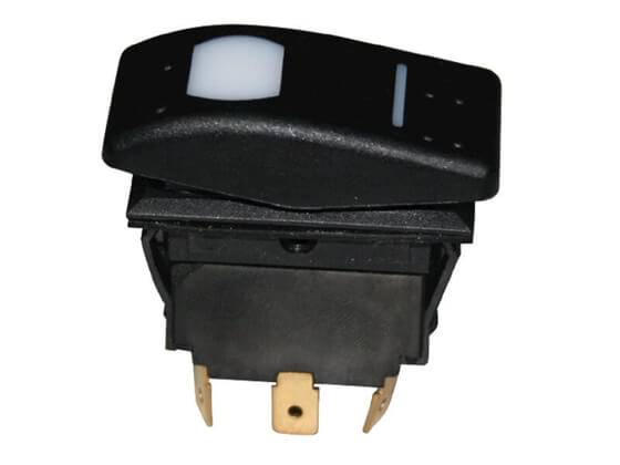 Düğme -  ON/OFF/ ON - 6 Poz. - 15 A - Led'li Görseli