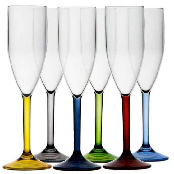 Şampanya Kadehi - Party - Renkli - 6 Parça Görseli