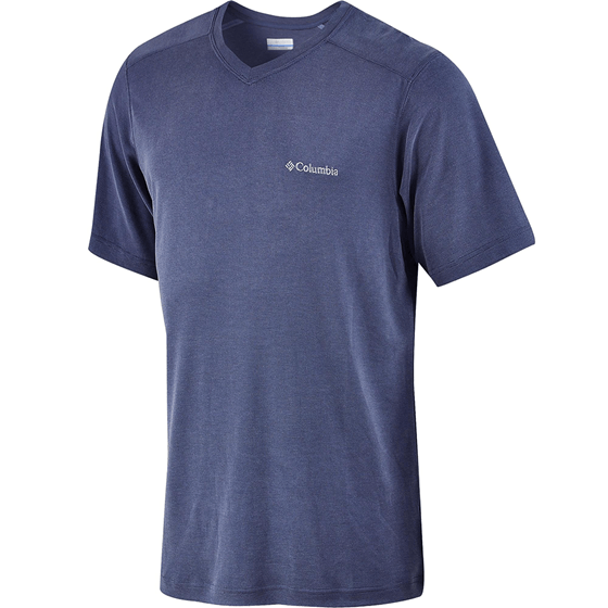 T-shirt-Erkek-Sun Ridge Navelty SS V-Neck-Mavi Görseli