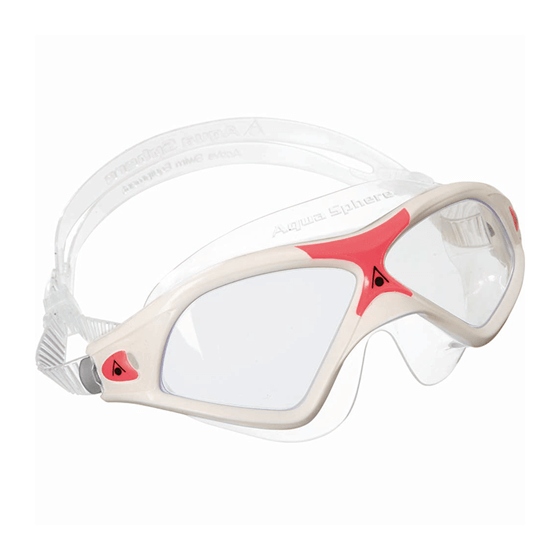 Yüzücü Gözlügü - Seal Xp2 Lady Seffaf Lens - Beyaz/Kirmizi Çerçeve Seffaf Etekli Görseli