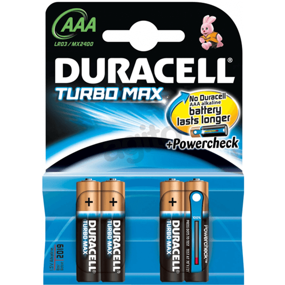Pil - Duracell Turbomax AAA 4'lü Görseli