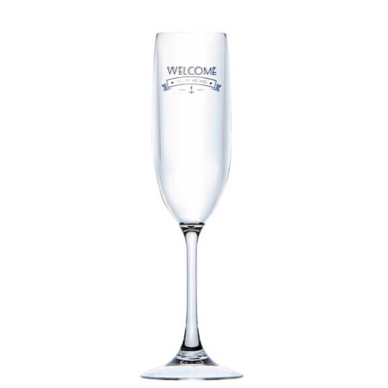 Picture of CHAMPAGNE GLASS PARTY – WELCOME TO LIFE – POLYCARBONATE, 6 PC