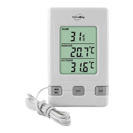 Termometre / Higrometre - Dijital - 3m Sensör Kablo ile Görseli