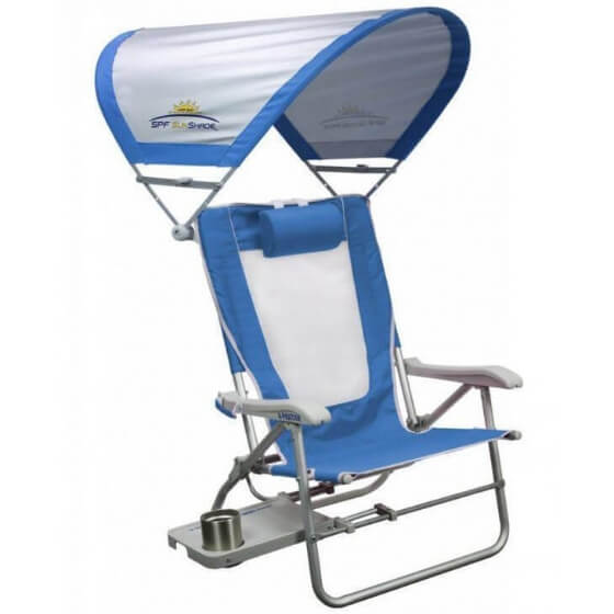 SunShade Big Surf 4 Kademeli Güneşlikli Katlanır Plaj Sandalyesi Görseli