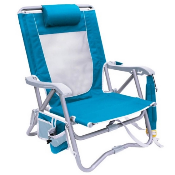 Bi-Fold 4 Kademeli Katlanır Plaj Sandalyesi - Mavi Görseli