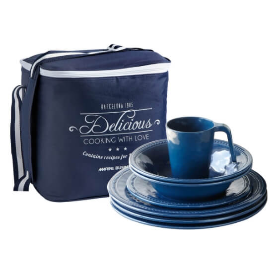 Yemek Seti - Harmony Blue - 24 Parça (Çantası ile) Görseli