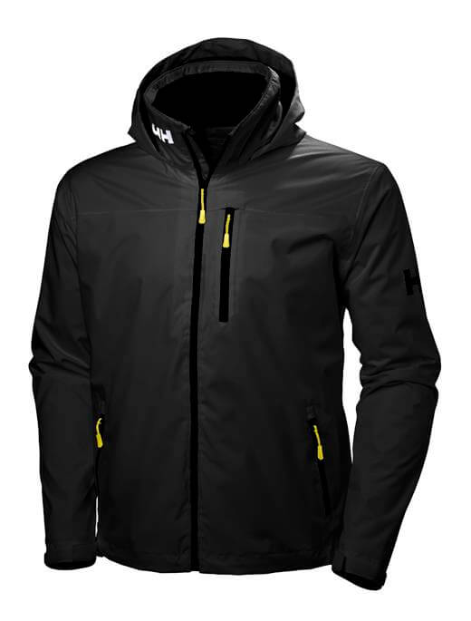 HH CREW HOODED MIDLAYER JACKET - Erkek - Black | East Marine