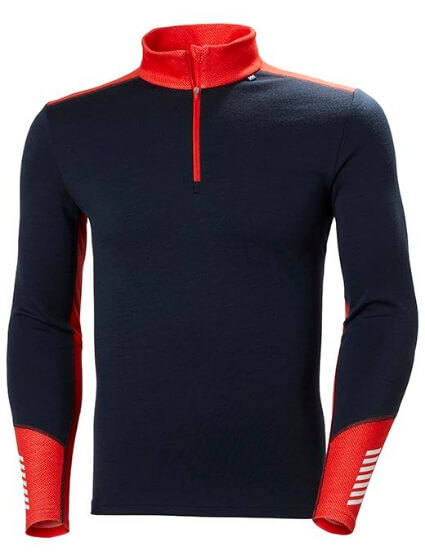 HH LIFA MERINO MIDWEIGHT 1/2 ZIP - Erkek - Navy Görseli