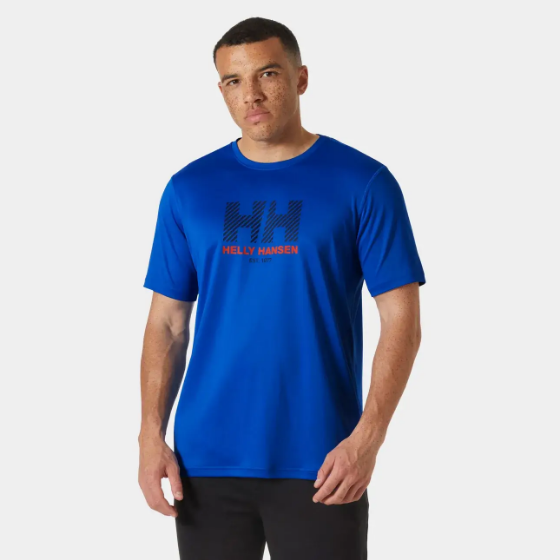 T-Shirt - Erkek - HH Tech Graphic 2.0 - Cobalt Görseli