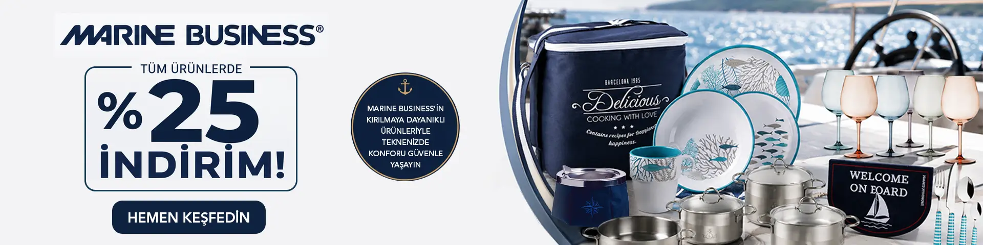 Marine Business'ın tüm ürünlerinde %25 indirim!